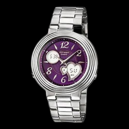 CASIO SHEEN Waterproof Stainless Steel Strap Purple Analog
