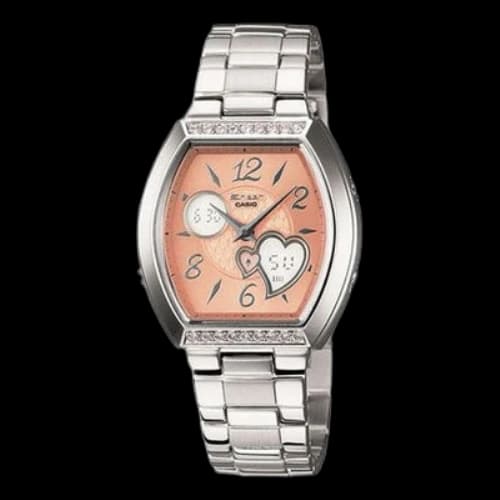 CASIO SHEEN Waterproof Stainless Steel Strap Rose Gold Analog/Digital Combo
