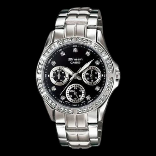 CASIO Multifunction Quartz Watch Studded Black