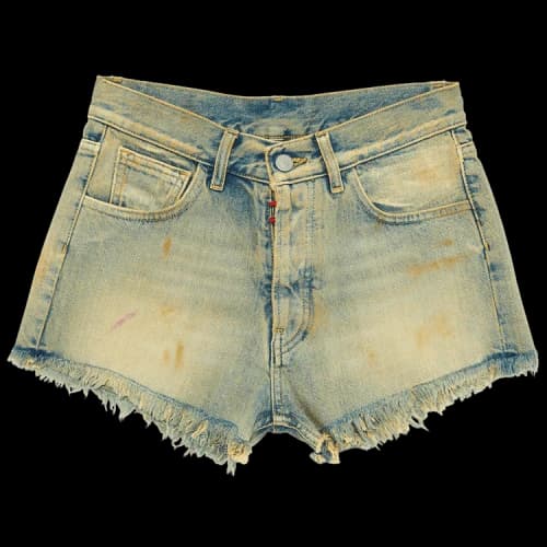 Maison Margiela Smudged Cut-Off Denim Shorts 'Blue'