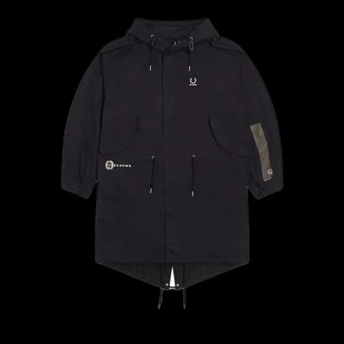 Fred Perry x Raf Simons Printed Patch Parka 'Black'