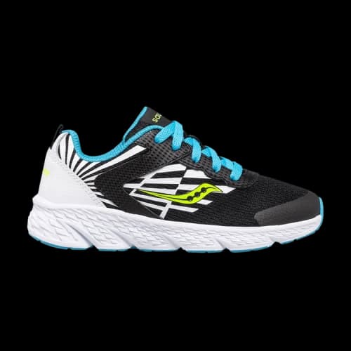Saucony Wind Lace Big Kid 'Black White Blue'