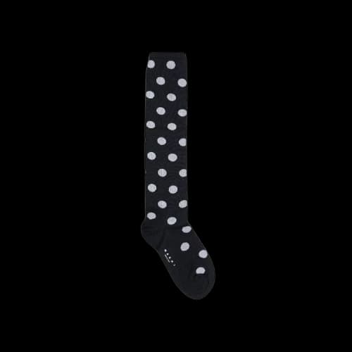 Marni Polka Dot Calf Socks 'Black/Grey'