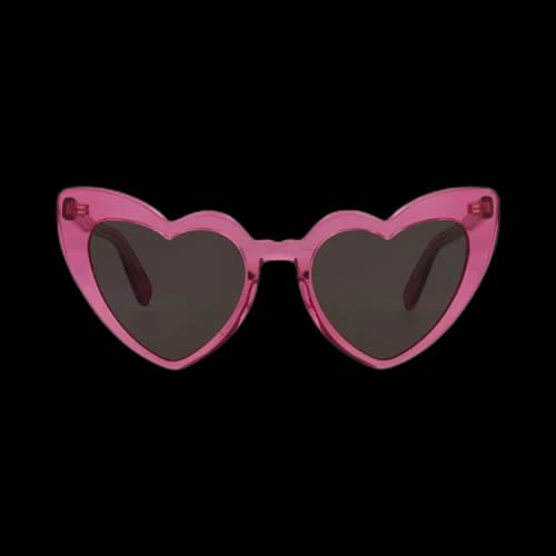 Saint Laurent LouLou Heart Sunglasses 'Pink/Black'