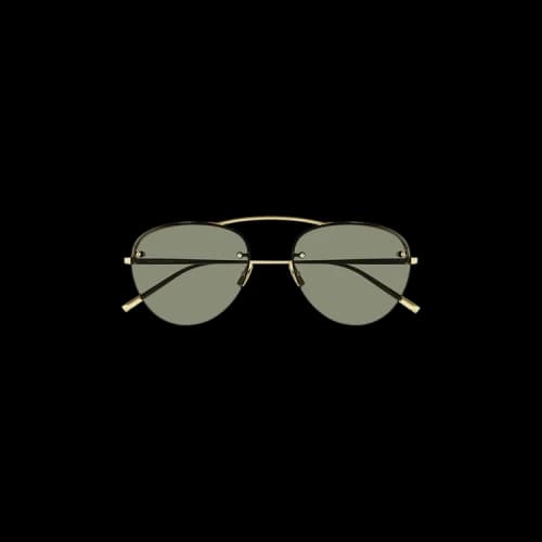 Saint Laurent Rimless Aviator Sunglasses 'Gold'