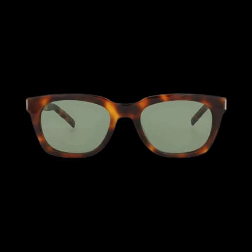 Saint Laurent Square Sunglasses 'Havana/Gold/Green'