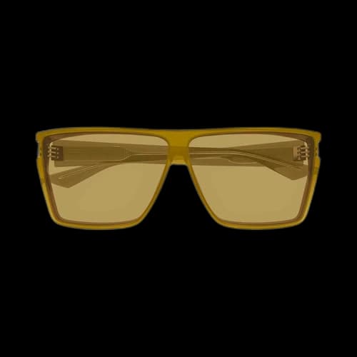 Saint Laurent Rectangular Sunglasses 'Shiny Transparent Ocra'