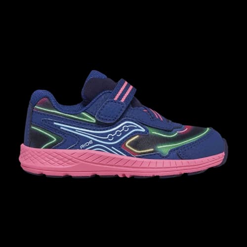 Saucony Ride 10 Big Kid 'Neon Blue Pink'