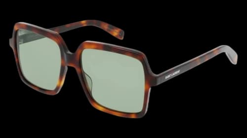 Saint Laurent Square Sunglasses Havana/Havana/Green (SL174-30001575-002)