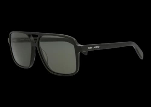 Saint Laurent Aviator Sunglasses Black/Grey (SL176-30001578-001)