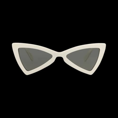 Saint Laurent Cat Eye-Frame Recycled Acetate Sunglasses White White Grey (SL207JERRY-30002309-007)