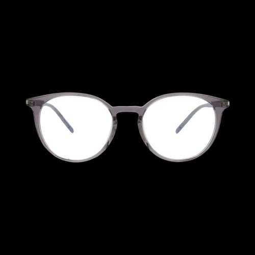 Saint Laurent Round-Frame Acetate Optical Frames 'Grey/Transparent'