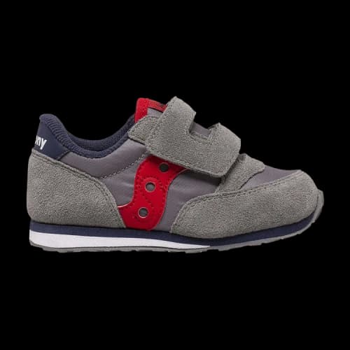 Saucony Jazz Hook & Loop Big Kid 'Grey Red'