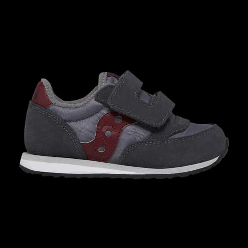 Saucony Jazz Hook & Loop Big Kid 'Grey Dark Red'