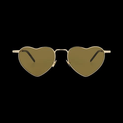 Saint Laurent Cat Eye-Frame Metal Sunglasses Gold Gold Brown (SL301LOULO-30007818-015)