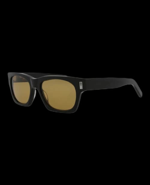 Saint Laurent Square Sunglasses Black/Black/Yellow (SL402-30009329-010)