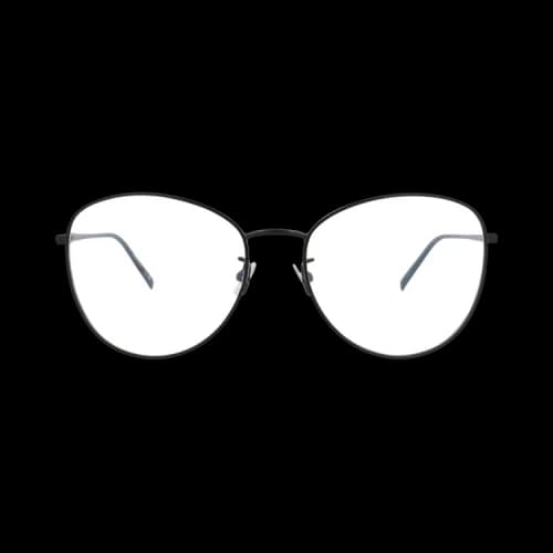 Saint Laurent Cat Eye-Frame Metal Optical Frames Black Black Transparent (SL485-30011676-001)