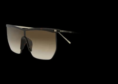 Saint Laurent Shield Sunglasses Havana/Gold/Brown (SL519MASK-30013068-003)