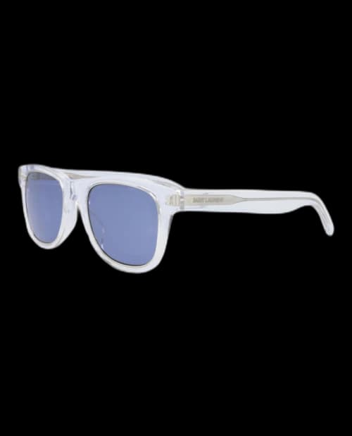 Saint Laurent Square Sunglasses Crystal/Crystal/Blue (SL51RIM-30013258-004)