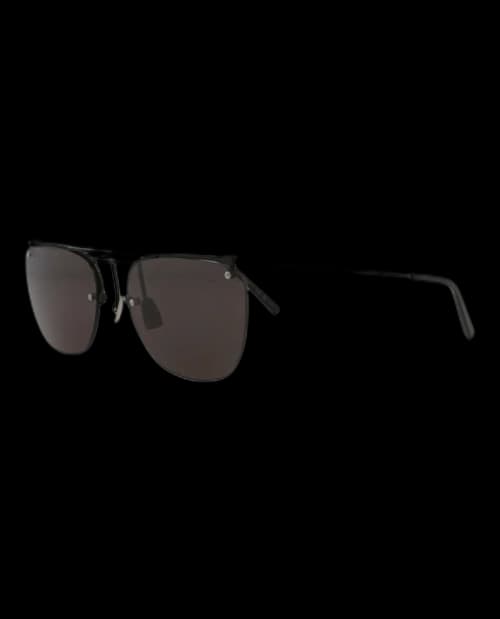 Saint Laurent Aviator Sunglasses Black/Black/Black (SL600-30014318-001)