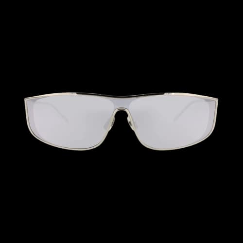 Saint Laurent Shield-Frame Metal Sunglasses Silver Silver Silver (SL605LUNA-30014382-003)