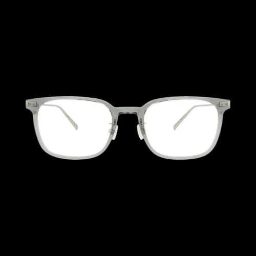 Saint Laurent Square-Frame Recycled Acetate Optical Frames Grey Silver Transparent (SL632J-30014660-003)