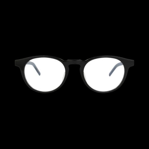 Saint Laurent Round-Frame Recycled Acetate Optical Frames Black Black Transparent (SLM122F-30014321-001)