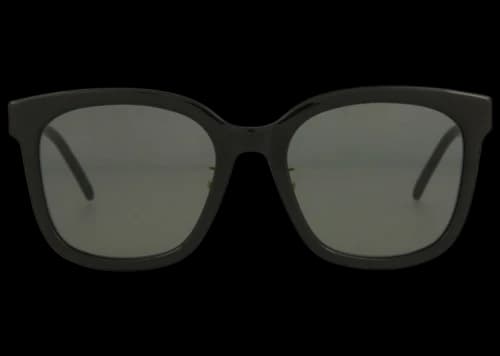Saint Laurent Square-Frame Acetate Sunglasses Black/Gold/Grey (SLM77K-30009962-002)