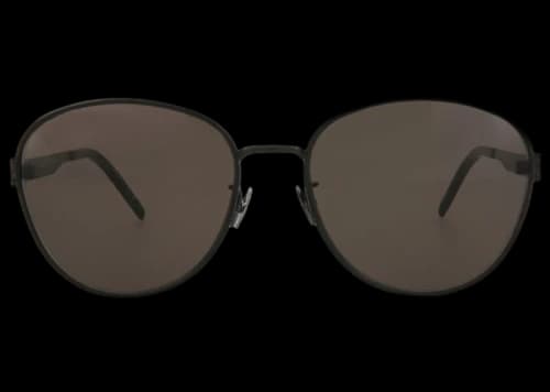Saint Laurent Round/Oval-Frame Metal Sunglasses Black (SLM91-30011892-001-00344)