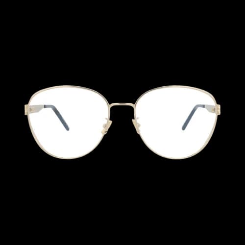 Saint Laurent Round-Frame Metal Optical Frames 'Gold/Transparent'