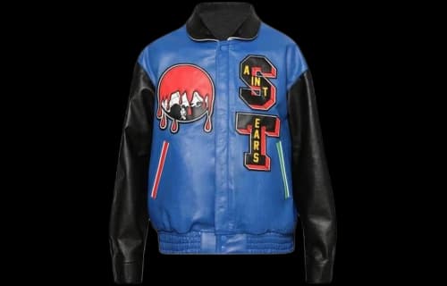 Saint Michael Grail Varsity Jacket 'Blue'