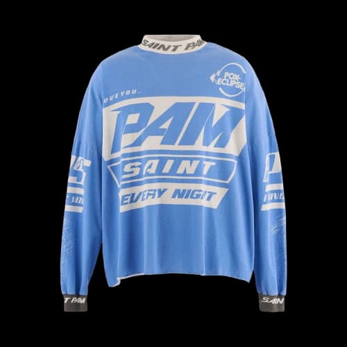 SAINT Mxxxxxx Saint Pam Long-Sleeve Tee 'Blue'