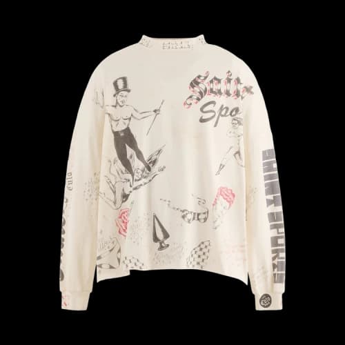 Saint Mxxxxxx Drawing T-shirt White