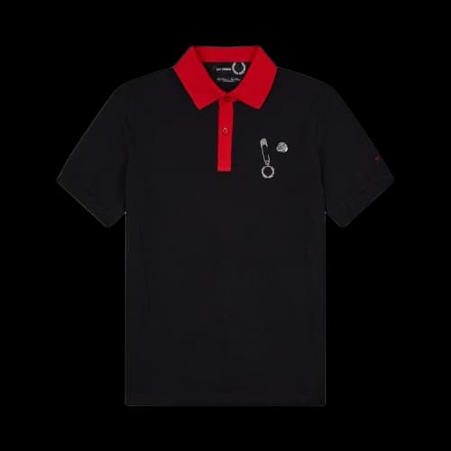 Fred Perry x Raf Simons Slim Fit Contrast Collar Polo 'Black'