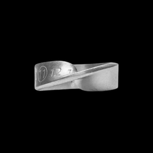 Maison Margiela Logo Engraved Twist Ring 'Silver'