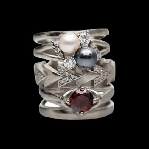 Maison Margiela Circled Ring 'Silver/Red'