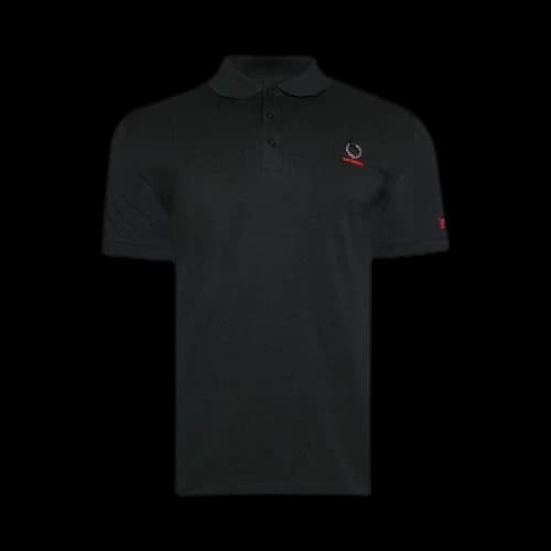 Fred Perry x Raf Simons Printed Sleeve Polo Shirt 'Black'
