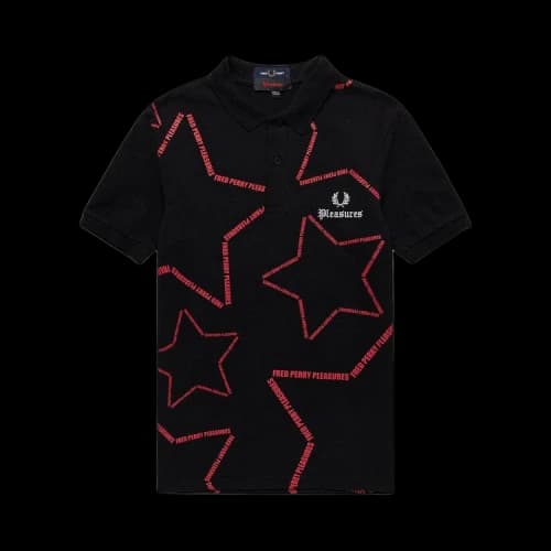 Fred Perry x Pleasures Star Polo 'Black'