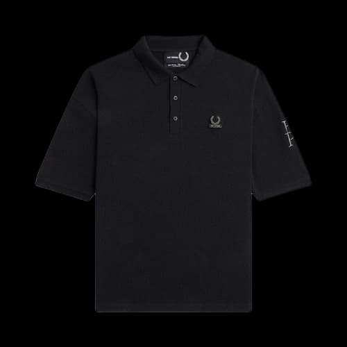 Fred Perry x Raf Simons Printed Oversized Polo Shirt 'Black'