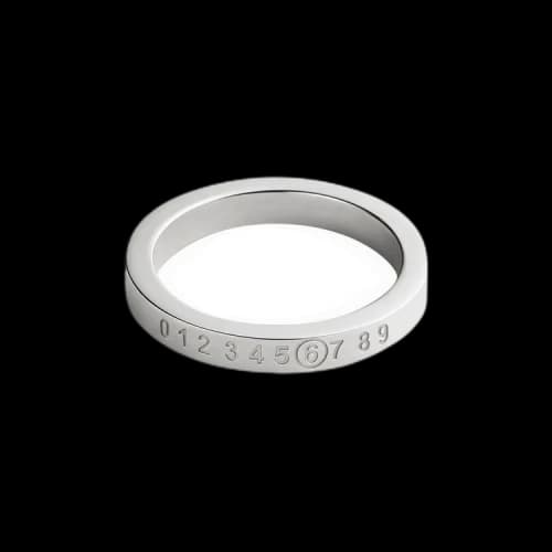 MM6 Maison Margiela Numeric Minimal Signature Ring 'Silver'