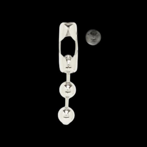 MM6 Maison Margiela Earrings 'Polished Silver'