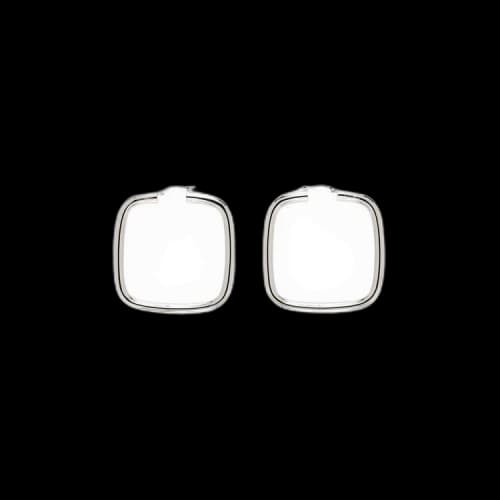 MM6 Maison Margiela Square Earrings 'Polished Palladio'