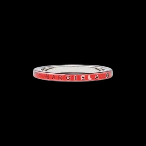 MM6 Maison Margiela Ring 'Red Polished/Palladio'