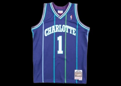 Mitchell & Ness Charlotte Hornets Alternate 1994-95 Muggsy Bogues Swingman Jersey Purple