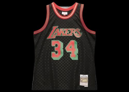 Mitchell & Ness Neapolitan Shaquille O'Neal Los Angeles Lakers 1996-97 Swingman Jersey Black