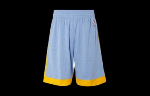 Mitchell & Ness NBA Swingman Los Angeles Lakers 2001-02 Shorts 'Light Blue Yellow'
