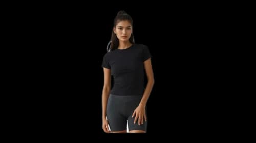 Blvck Women's Built in Bra Tee Black