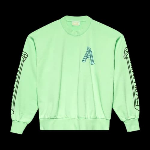 Aries Greek Column Sweatshirt 'Aqua'