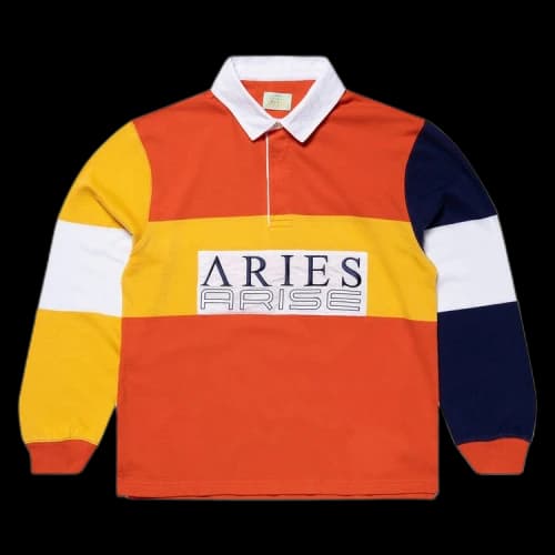 Aries Colour-Blocked Rugby Shirt 'Orange'