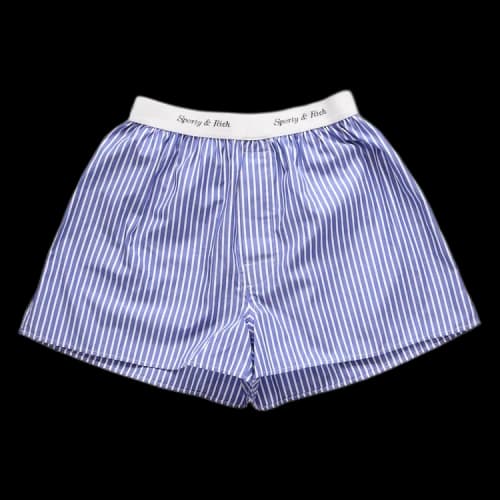Sporty & Rich Cassie Boxer 'Blue Striped'